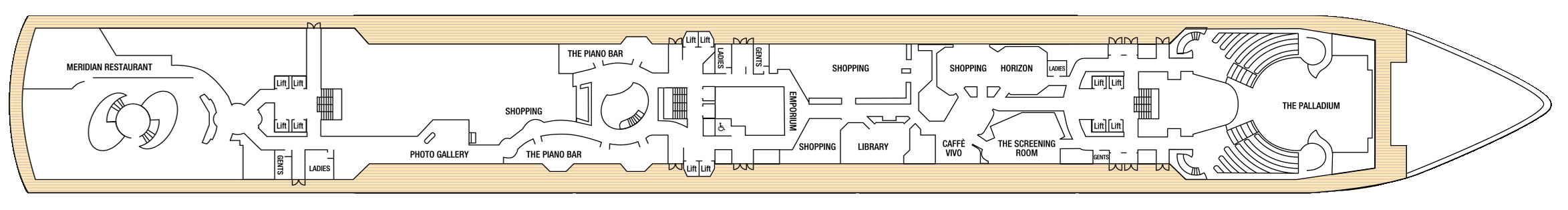 P&O Crusies, Arcadia, Deck 3 - Prom Deck.png